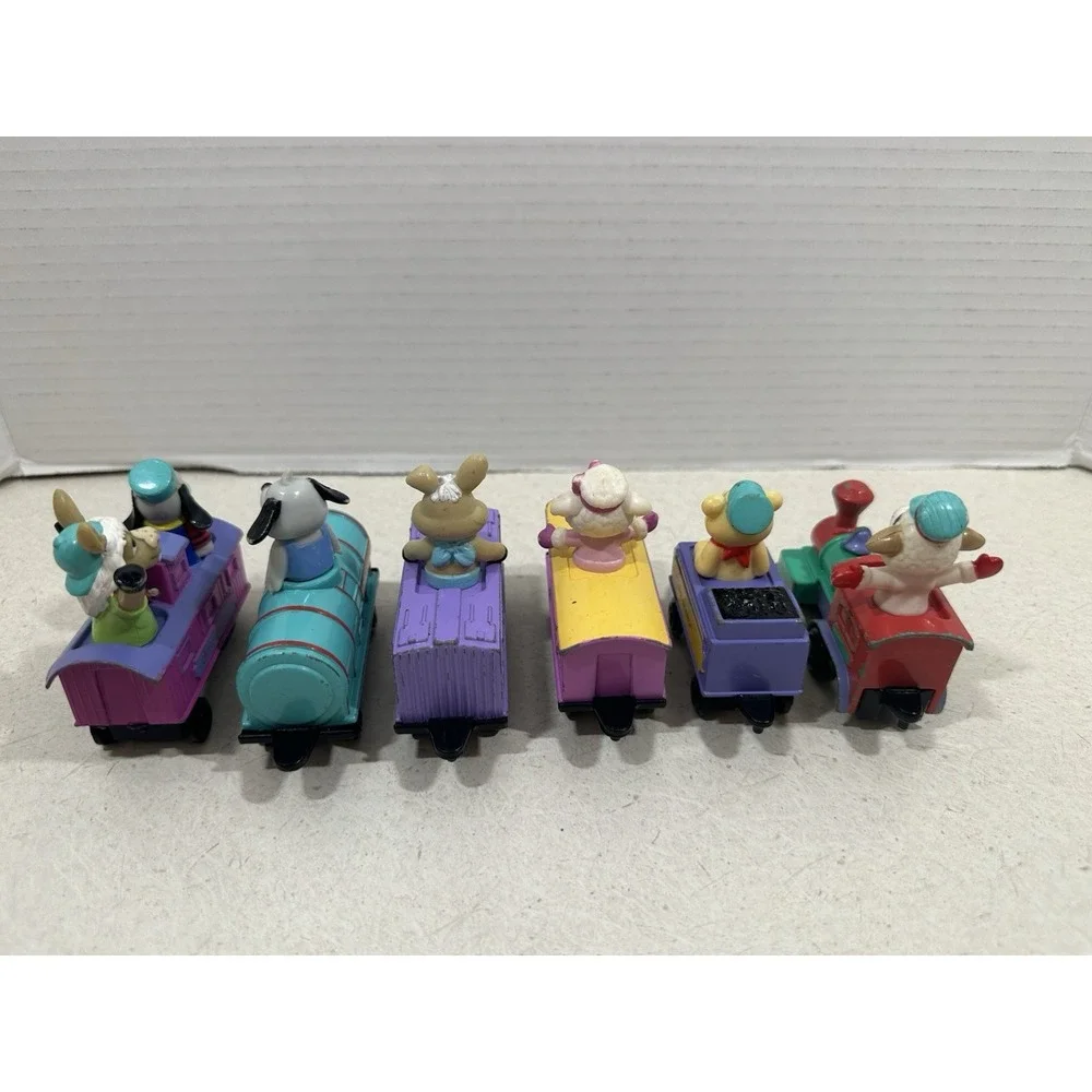 Vintage 1994 ERTL Shari Lewis Lamb Chop Toy Kids Train Set Diecast 6 Car Set